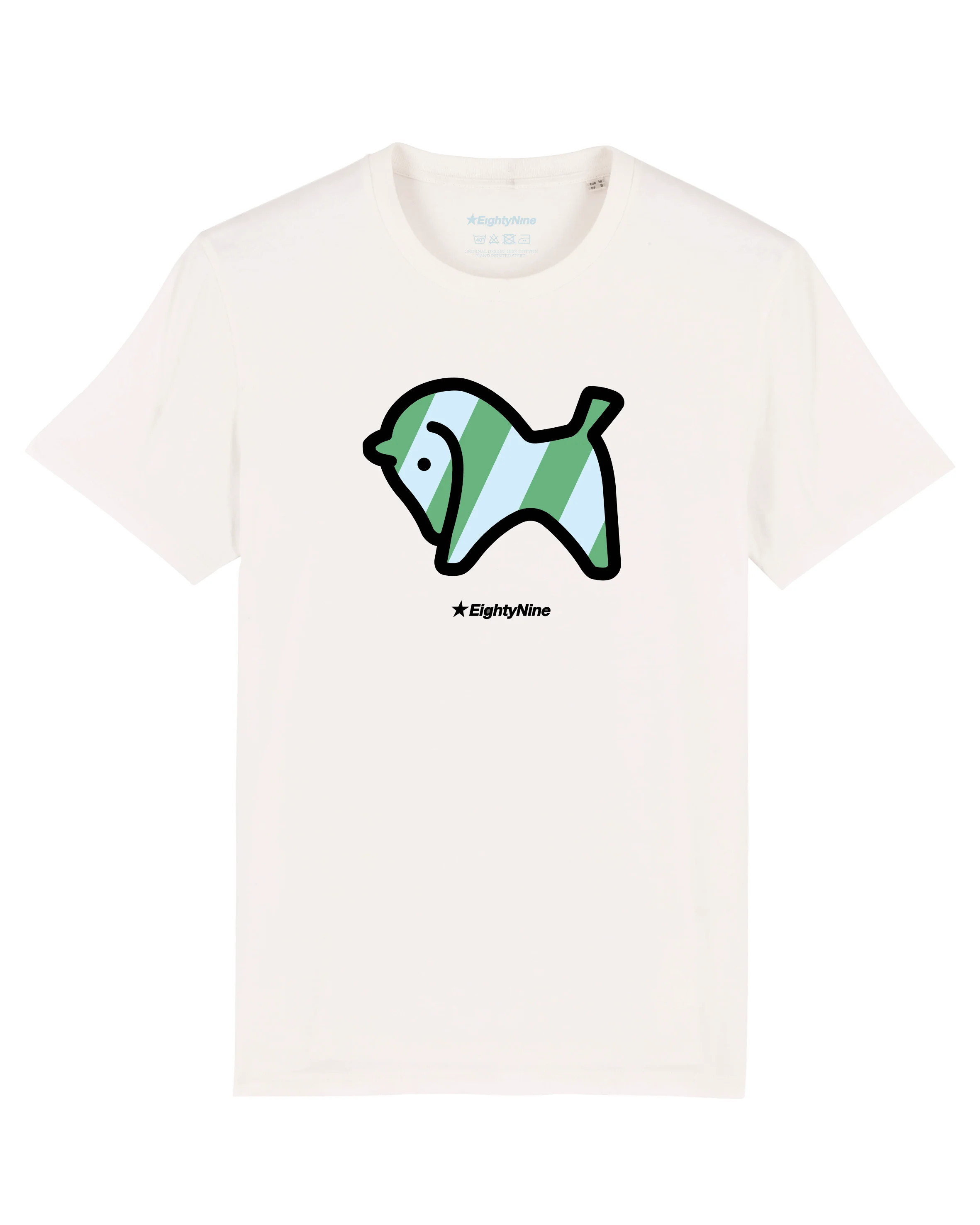 EightyNine - PEPPERMINT CHEVRON - VINTAGE WHITE TSHIRT
