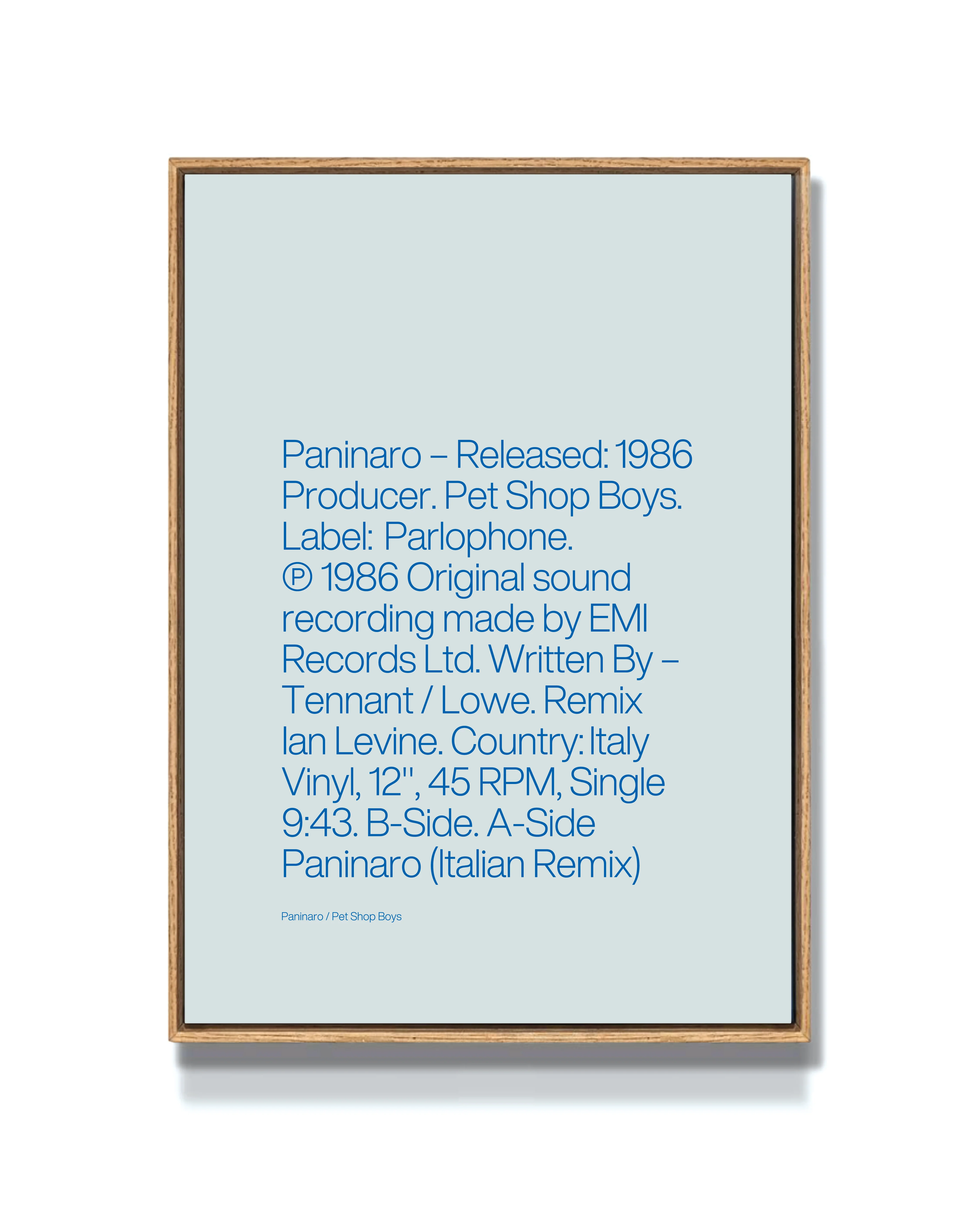 PANINARO TYPO - BABY BLUE PRINT